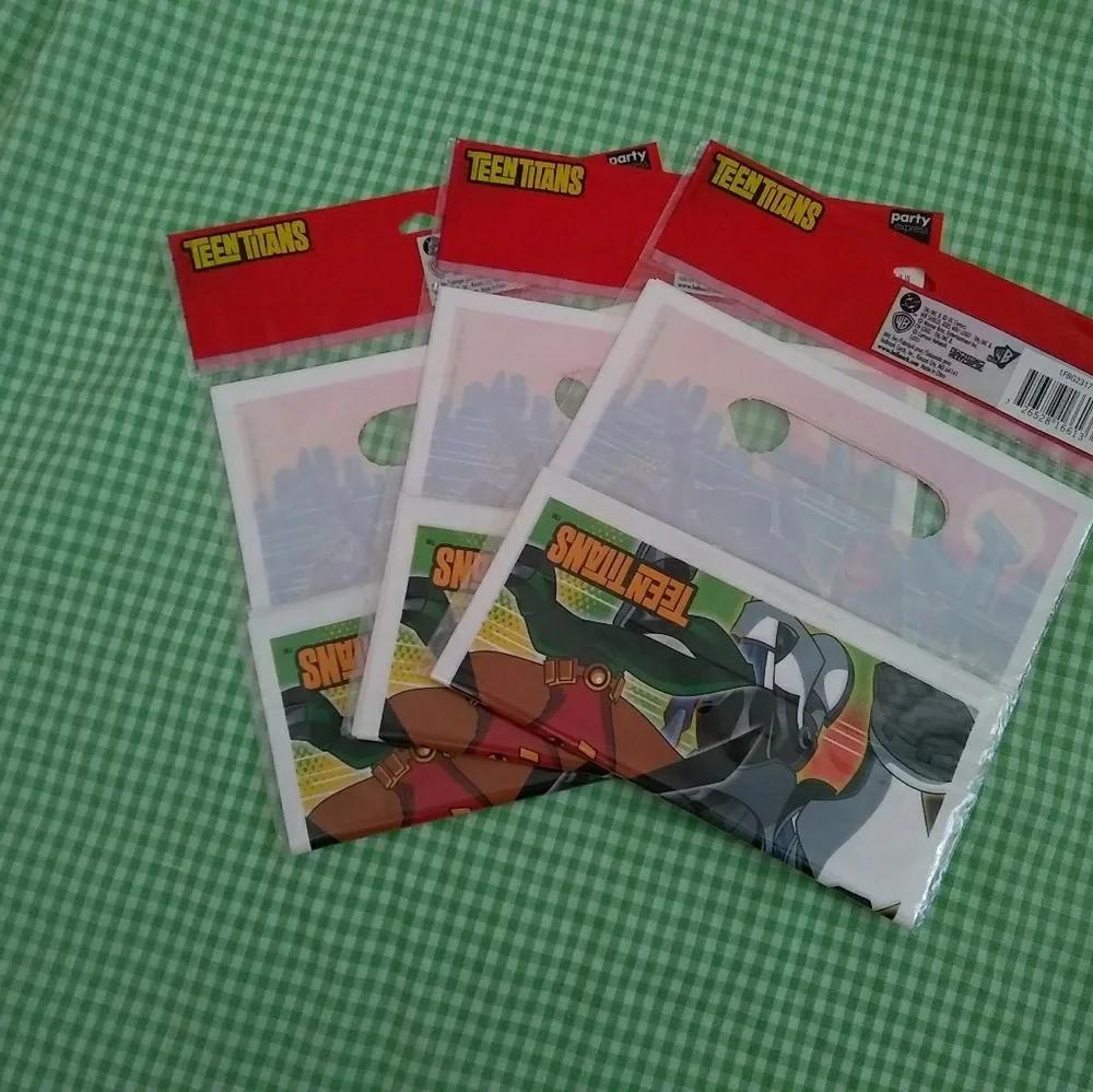 3 Packages Teen Titans Party Treat Sacks Hallmark